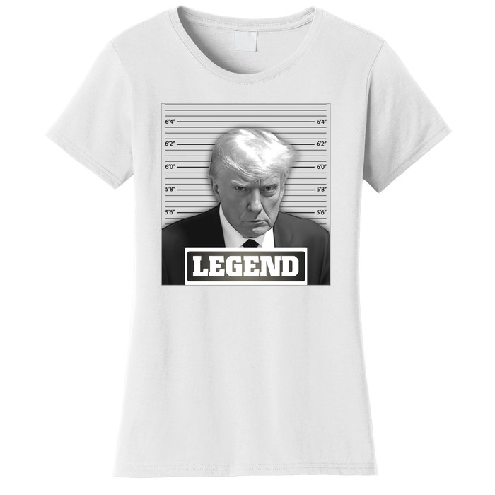 Trump 2024 Mugshot President Legend Women's T-Shirt