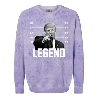 Trump 2024 Mugshot President Legend Vote Election Colorblast Crewneck Sweatshirt