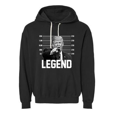 Trump 2024 Mugshot President Legend Vote Election Garment-Dyed Fleece Hoodie