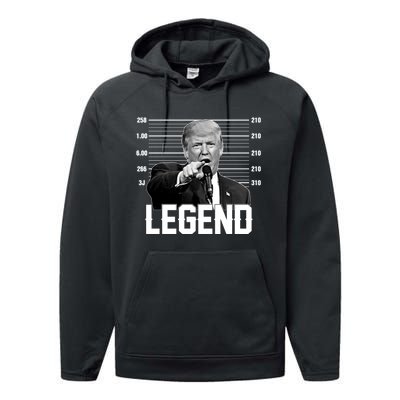 Trump 2024 Mugshot President Legend Vote Election Performance Fleece Hoodie