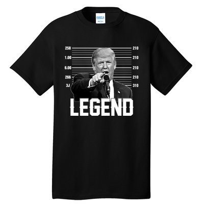 Trump 2024 Mugshot President Legend Vote Election Tall T-Shirt