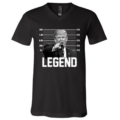 Trump 2024 Mugshot President Legend Vote Election V-Neck T-Shirt