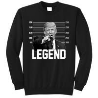 Trump 2024 Mugshot President Legend Vote Election Tall Sweatshirt