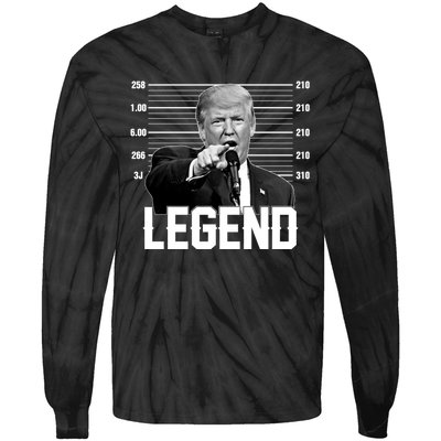 Trump 2024 Mugshot President Legend Vote Election Tie-Dye Long Sleeve Shirt