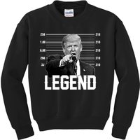 Trump 2024 Mugshot President Legend Vote Election Kids Sweatshirt