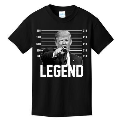 Trump 2024 Mugshot President Legend Vote Election Kids T-Shirt