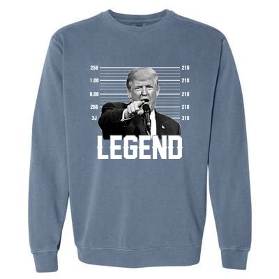 Trump 2024 Mugshot President Legend Vote Election Garment-Dyed Sweatshirt