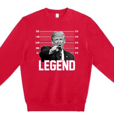 Trump 2024 Mugshot President Legend Vote Election Premium Crewneck Sweatshirt