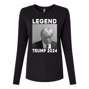 Trump 2024 Mug Shot President Legend Trump Mug Shot 2024 Meaningful Gift Womens Cotton Relaxed Long Sleeve T-Shirt