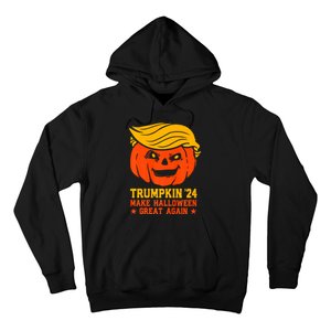 Trumpkin 24 Make Halloween Great Again Funny Trump 2024 Design Hoodie