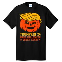 Trumpkin 24 Make Halloween Great Again Funny Trump 2024 Design Tall T-Shirt