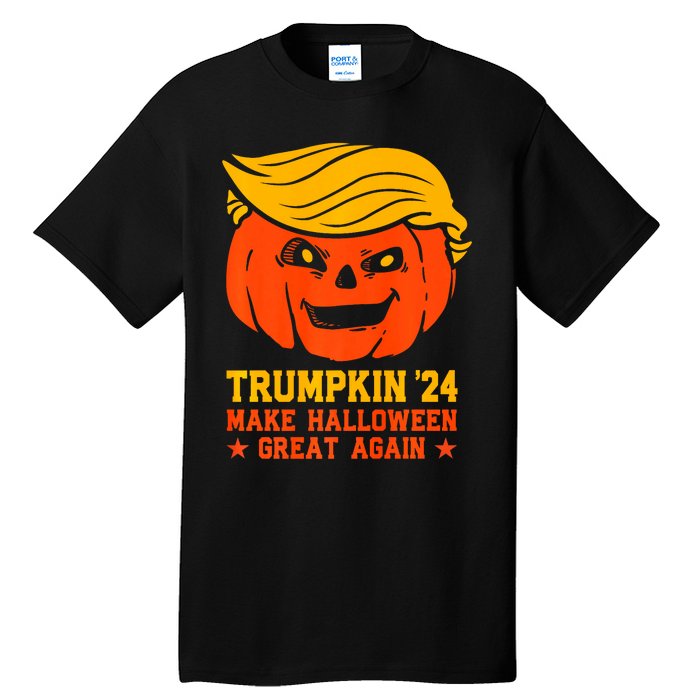 Trumpkin 24 Make Halloween Great Again Funny Trump 2024 Design Tall T-Shirt