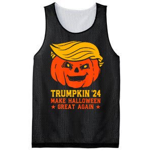 Trumpkin 24 Make Halloween Great Again Funny Trump 2024 Design Mesh Reversible Basketball Jersey Tank