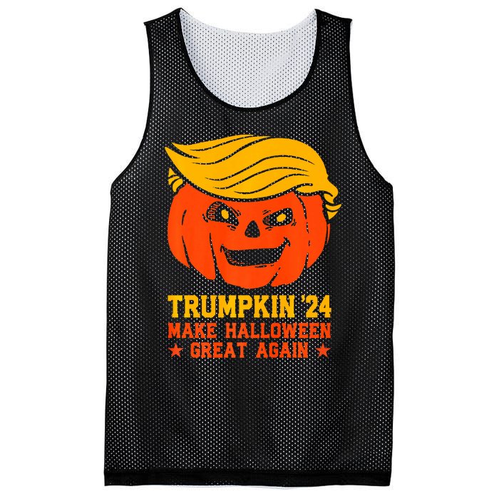 Trumpkin 24 Make Halloween Great Again Funny Trump 2024 Design Mesh Reversible Basketball Jersey Tank