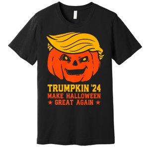 Trumpkin 24 Make Halloween Great Again Funny Trump 2024 Design Premium T-Shirt