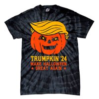 Trumpkin 24 Make Halloween Great Again Funny Trump 2024 Design Tie-Dye T-Shirt