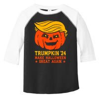 Trumpkin 24 Make Halloween Great Again Funny Trump 2024 Design Toddler Fine Jersey T-Shirt