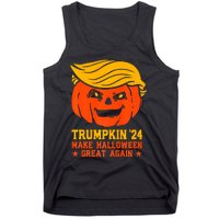 Trumpkin 24 Make Halloween Great Again Funny Trump 2024 Design Tank Top