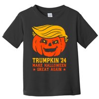 Trumpkin 24 Make Halloween Great Again Funny Trump 2024 Design Toddler T-Shirt