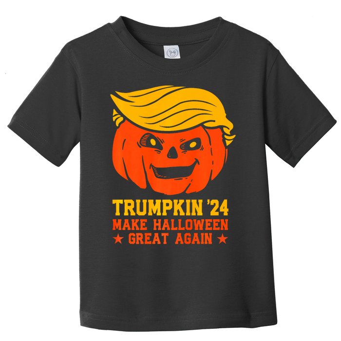 Trumpkin 24 Make Halloween Great Again Funny Trump 2024 Design Toddler T-Shirt