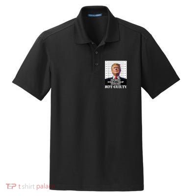 Trump 2024 Mugshot President Free Donald Trump Not Guilty Dry Zone Grid Polo