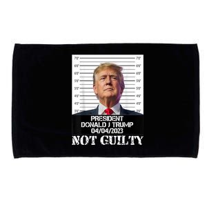 Trump 2024 Mugshot President Free Donald Trump Not Guilty Microfiber Hand Towel