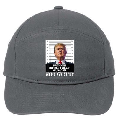 Trump 2024 Mugshot President Free Donald Trump Not Guilty 7-Panel Snapback Hat