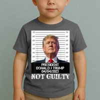 Trump 2024 Mugshot President Free Donald Trump Not Guilty Toddler T-Shirt