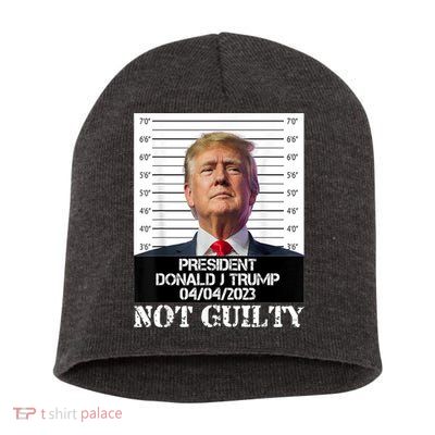 Trump 2024 Mugshot President Free Donald Trump Not Guilty Short Acrylic Beanie