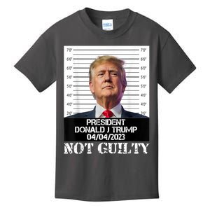 Trump 2024 Mugshot President Free Donald Trump Not Guilty Kids T-Shirt