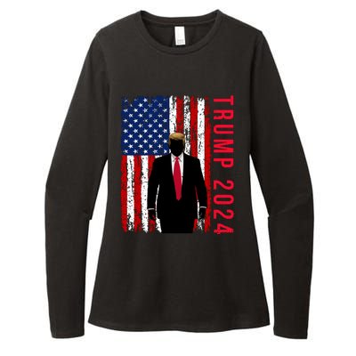 Trump 2024 Merchandise Tees Womens CVC Long Sleeve Shirt