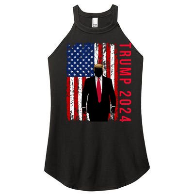 Trump 2024 Merchandise Tees Women’s Perfect Tri Rocker Tank