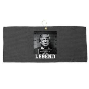 Trump 2024 Mugshot President Legend Large Microfiber Waffle Golf Towel