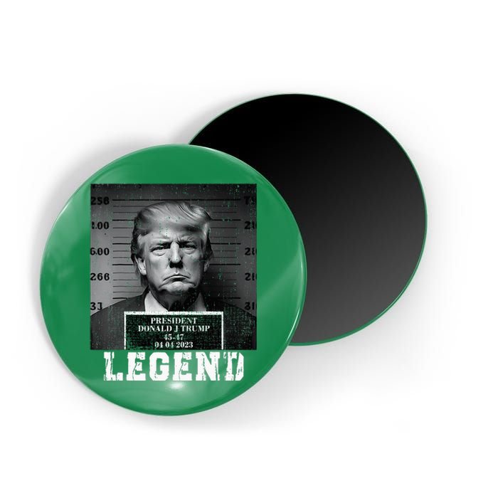 Trump 2024 Mugshot President Legend Magnet