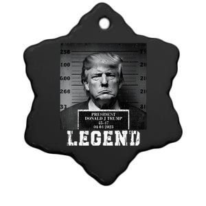 Trump 2024 Mugshot President Legend Ceramic Star Ornament