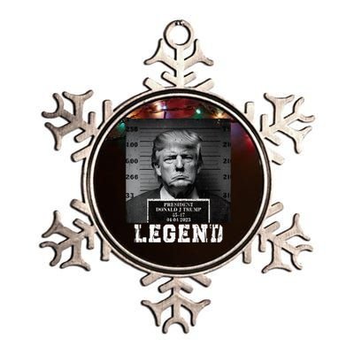 Trump 2024 Mugshot President Legend Metallic Star Ornament