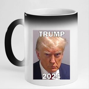 Trump 2024 Mugshot 11oz Black Color Changing Mug