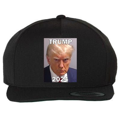 Trump 2024 Mugshot Wool Snapback Cap