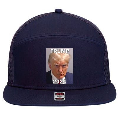 Trump 2024 Mugshot 7 Panel Mesh Trucker Snapback Hat