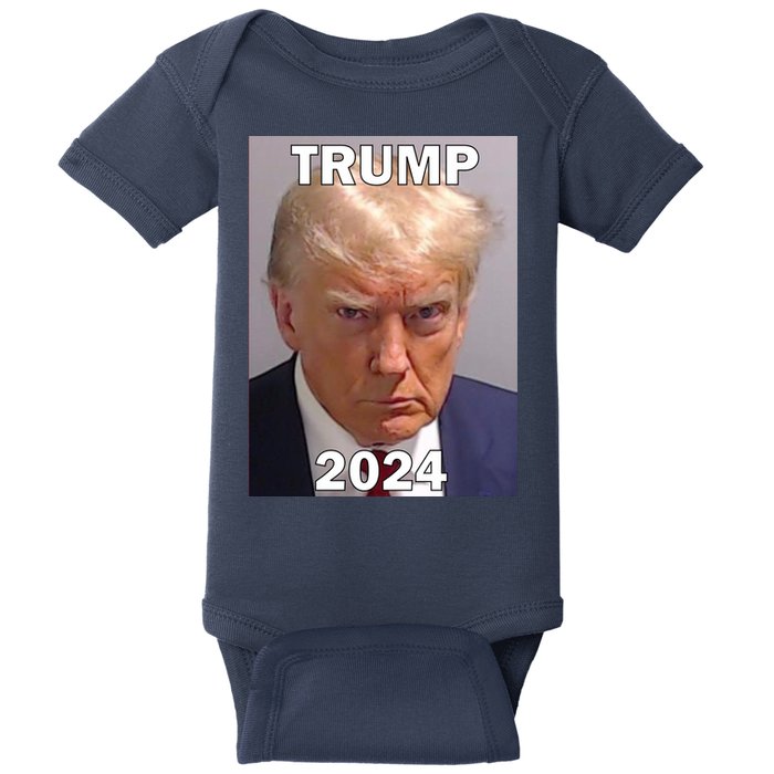 Trump 2024 Mugshot Baby Bodysuit