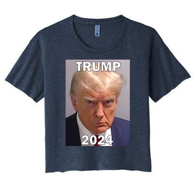 Trump 2024 Mugshot Women's Crop Top Tee