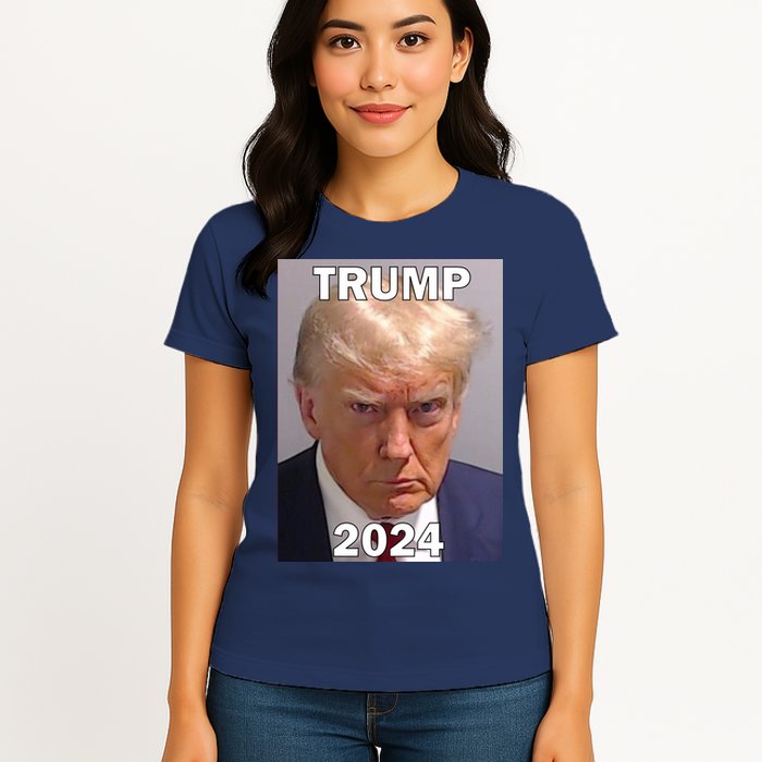 Trump 2024 Mugshot Womens T-Shirt