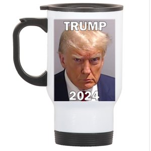 Trump 2024 Mugshot Stainless Steel Travel Mug