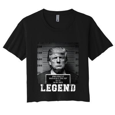 Trump 2024 Mugshot President Legend Crop Top