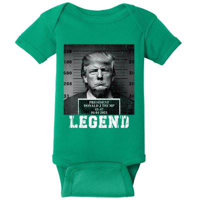 Trump 2024 Mugshot President Legend Baby Bodysuit