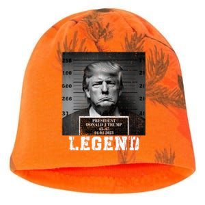 Trump 2024 Mugshot President Legend Kati - Camo Knit Beanie