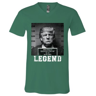 Trump 2024 Mugshot President Legend V-Neck T-Shirt