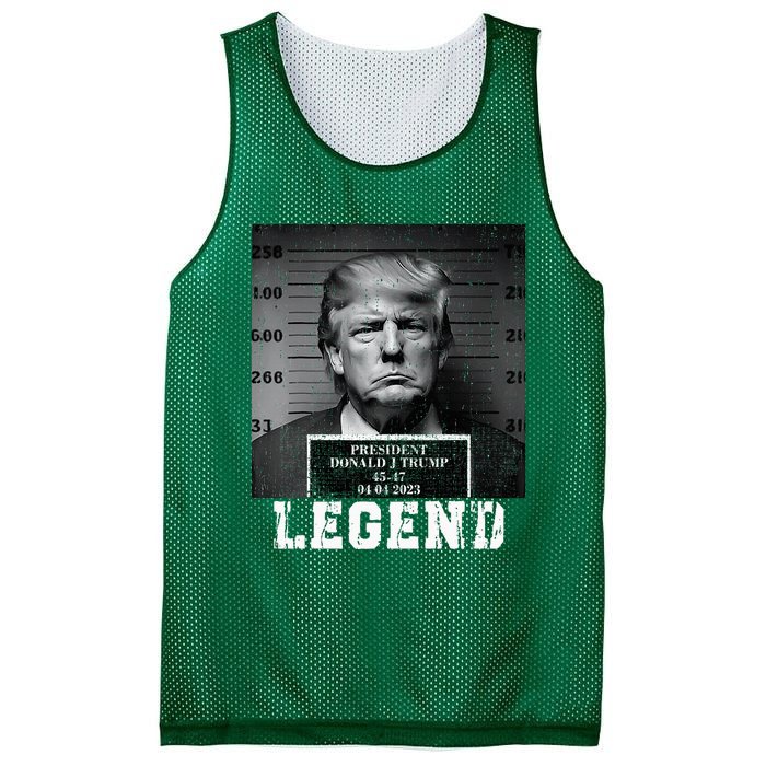 Trump 2024 Mugshot President Legend Mesh Reversible Basketball Jersey Tank