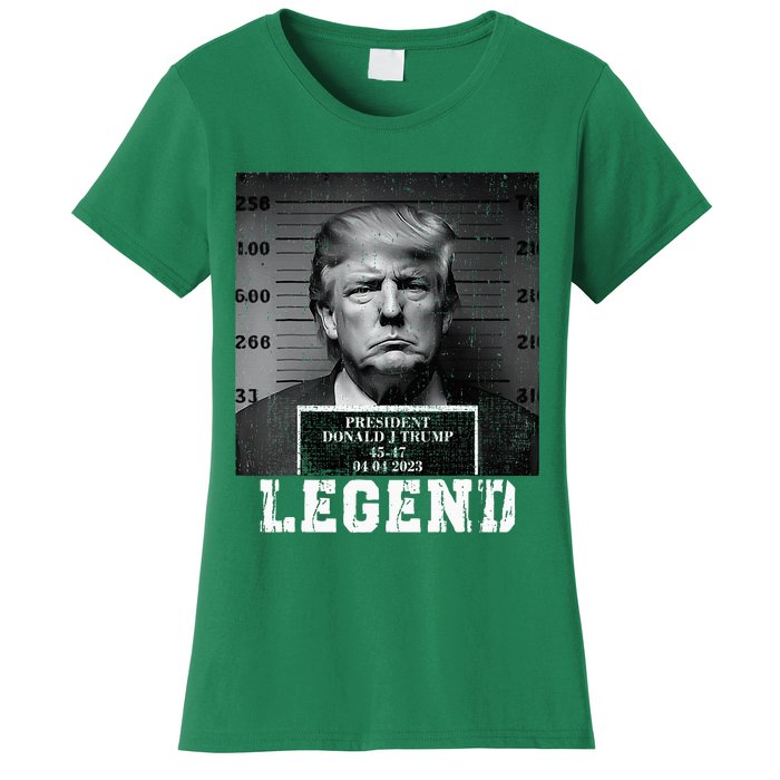 Trump 2024 Mugshot President Legend Women's T-Shirt