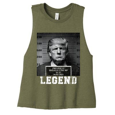 Trump 2024 Mugshot President Legend Women's Racerback Cropped Tank